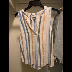 XL A New Day silky striped tank blouse